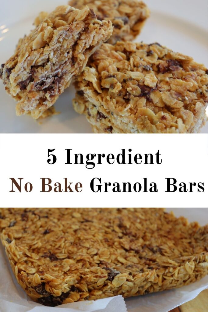 5 Ingredient No Bake Granola Bars