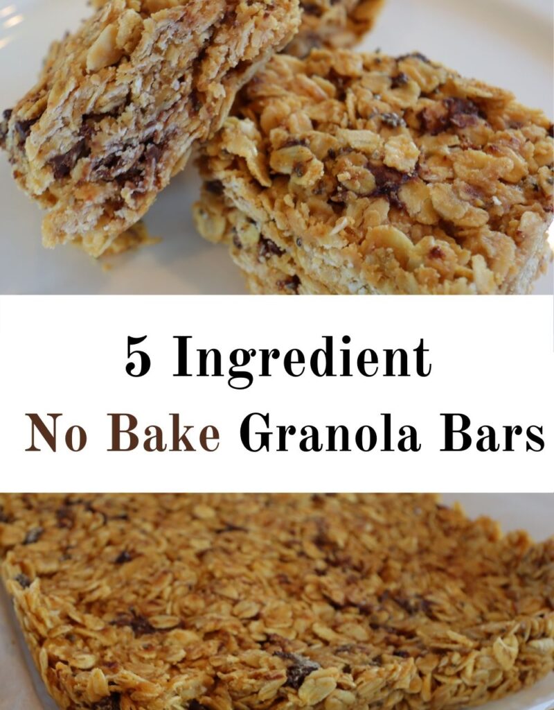 5 Ingredient No Bake Granola Bars