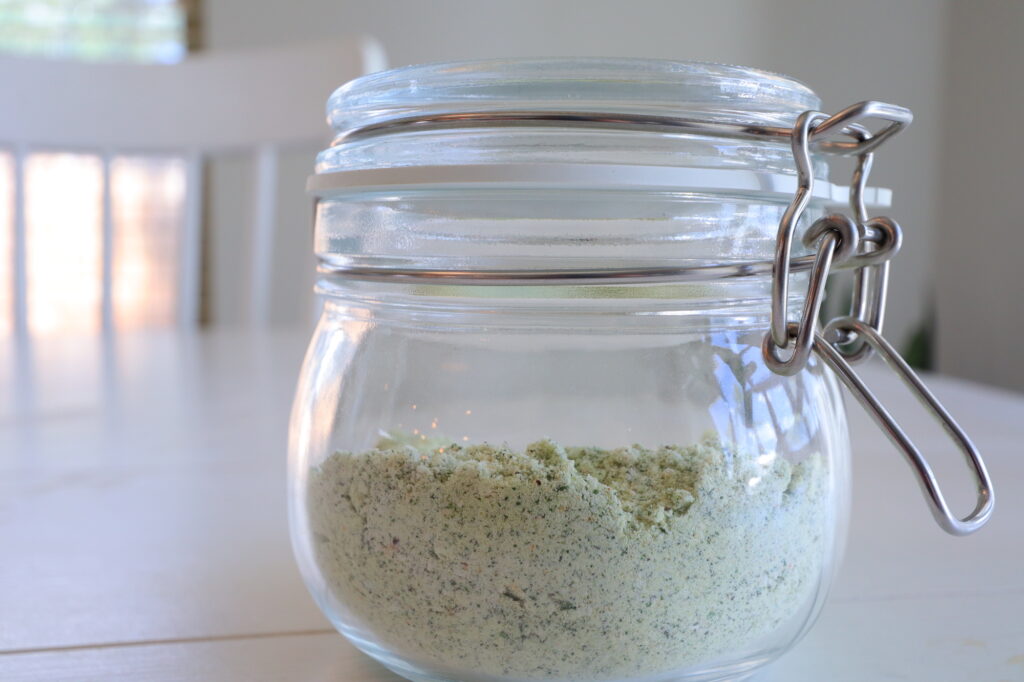ranch mix in glass jar
